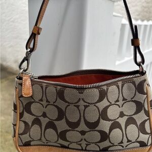 Coach Classic Demi Monogram Vintage 
Brown and Tan Signature Shoulder Bag